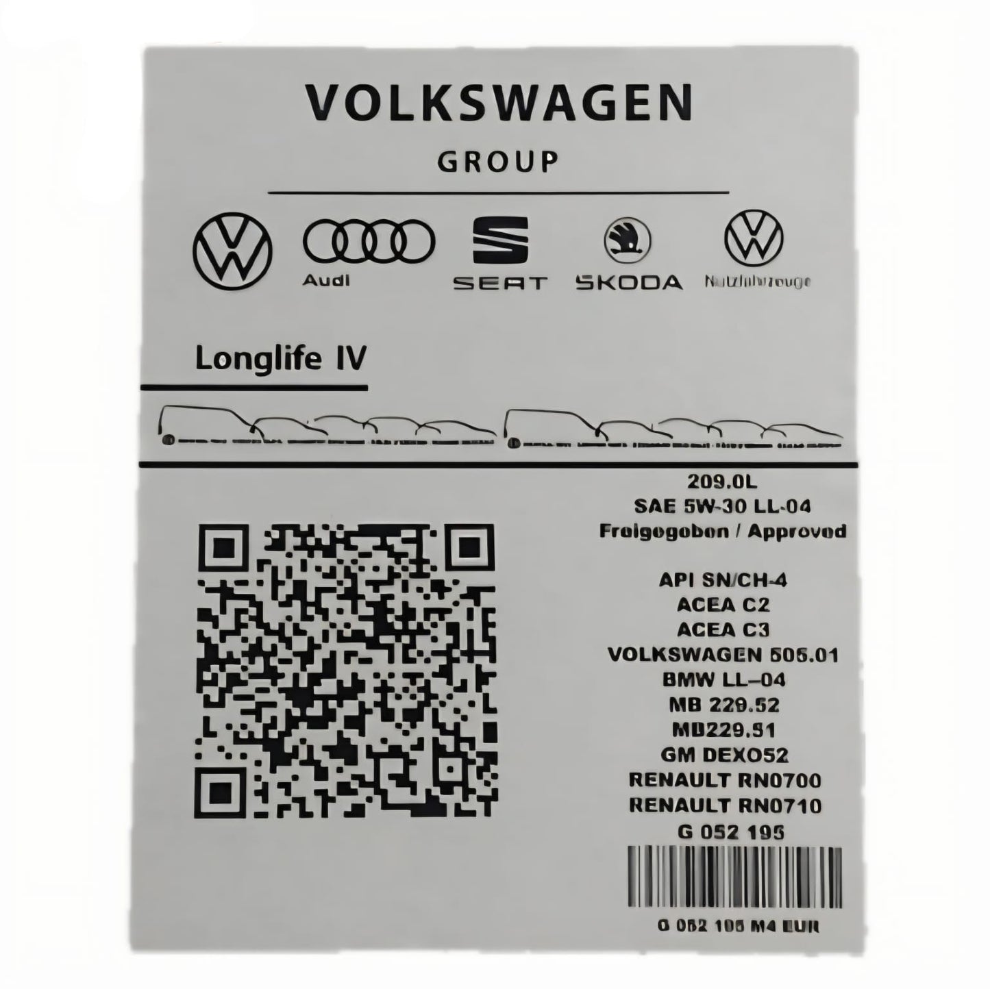 Fusto olio VolksWagen - 209 L