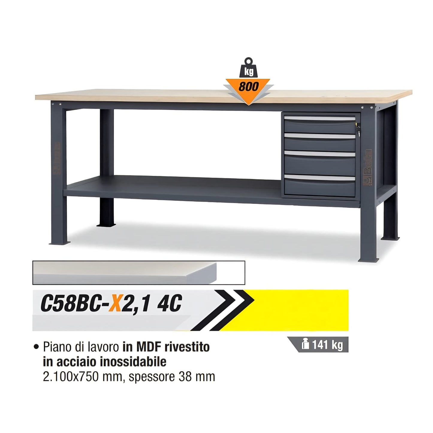 Banco da lavoro - 4 cassetti