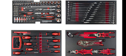 Cassetta porta attrezzi POWERHAND, 143 pz