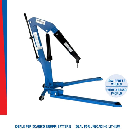 Gru Smontabile con Ruote a basso profilo - 1 Tonnellata