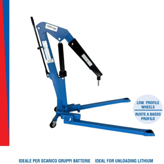 Gru Smontabile con Ruote a basso profilo - 1 Tonnellata