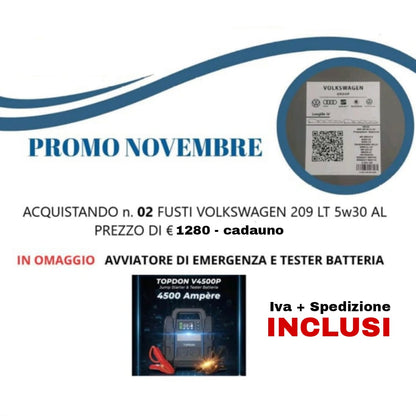 PROMO NOVEMBRE - 2 Fusti olio + Omaggio !