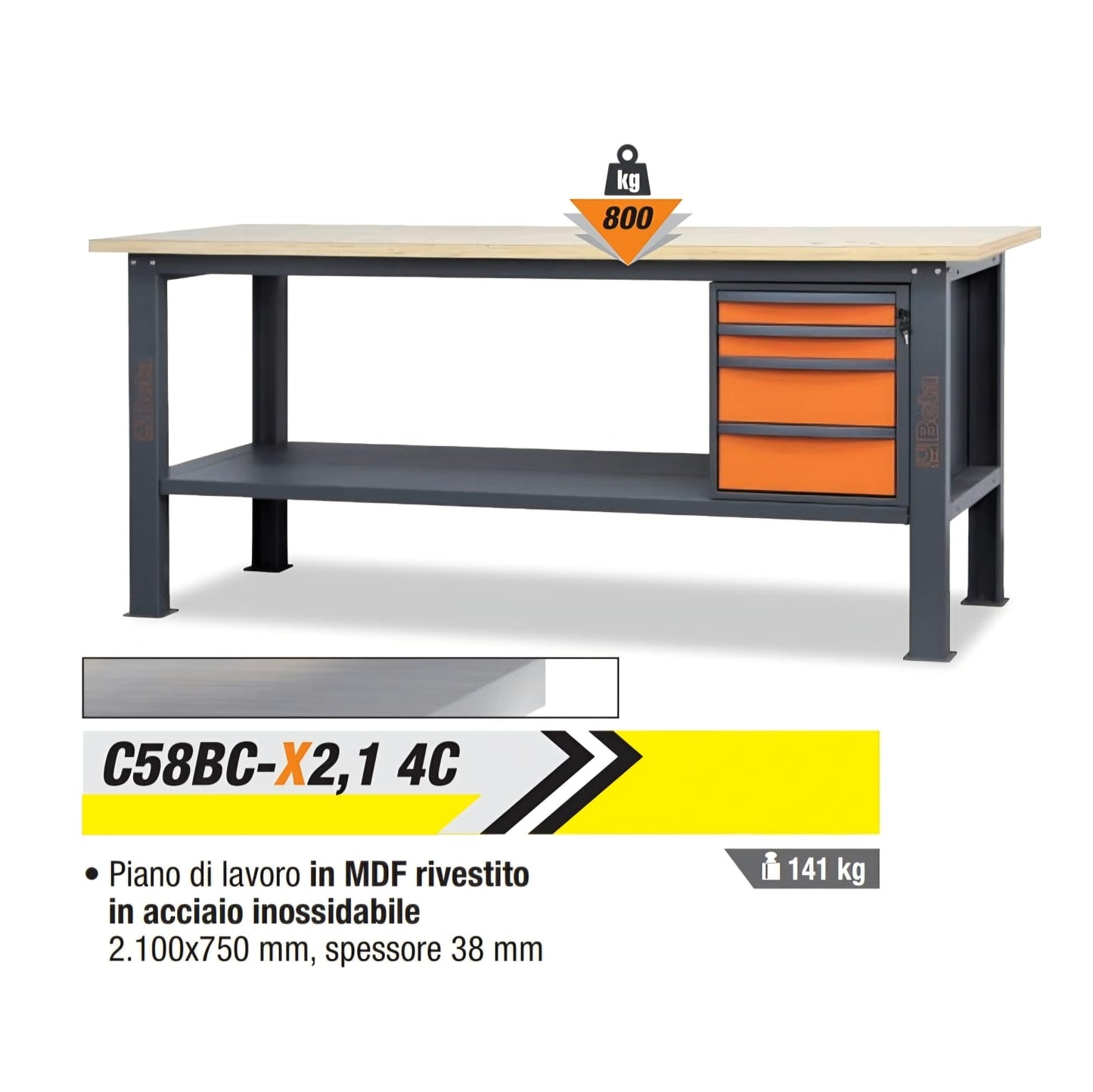 Banco da lavoro - 4 cassetti