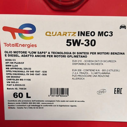 Fusto olio Total -  60 L